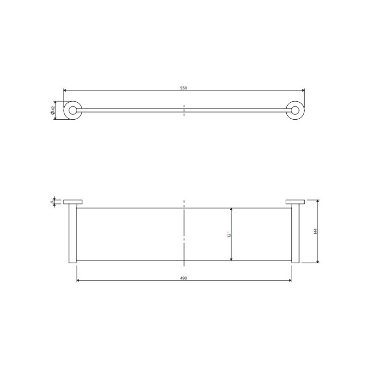 Półka szklana, Omnires Modern Project - Chrom