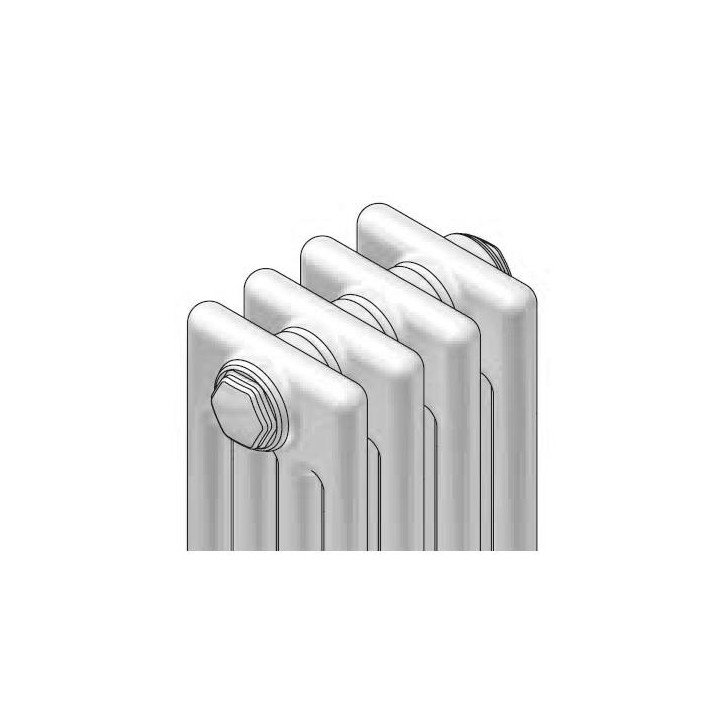 Grzejnik Zehnder Charleston model 5200 - wys. 200 cm szer. 32,2 cm - biały