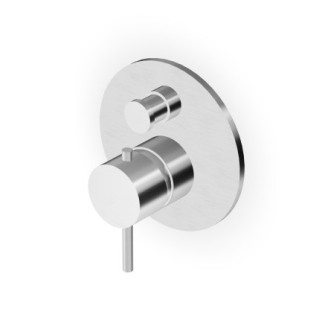 Jednouchwytowa bateria wannowo-natryskowa podtynkowa ze stali nierdzewnej z przelacznikiem, Zucchetti - Miedź szczotkowana