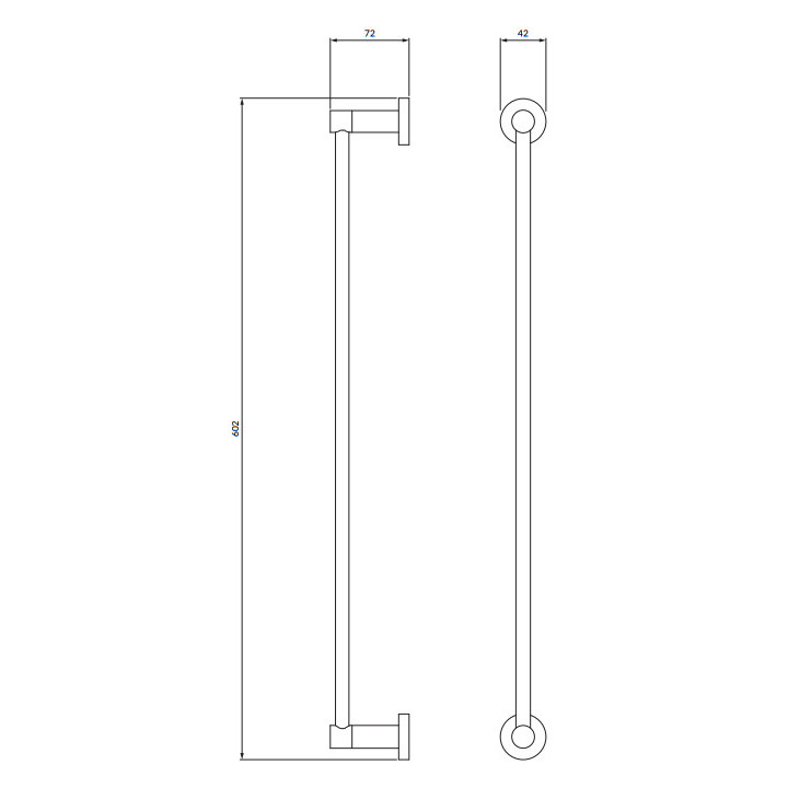 Wieszak na ręcznik, 60 cm, Omnires Modern Project - Miedź