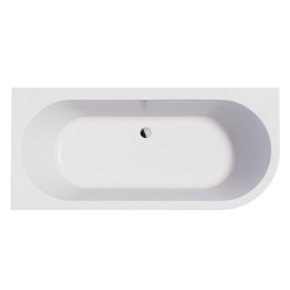 Narożna wanna akrylowa ze zintegrowaną obudową (wersja lewa)