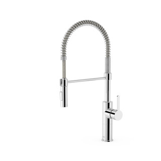 Bateria jednouchwytowa z wyciąganą wylewką i 2 rodzajami strumienia do kuchni przemysłowej, Tres Cocina - Chrom 