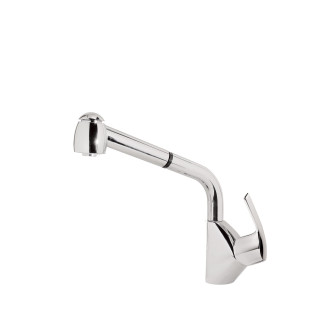 Bateria jednouchwytowa z wyciąganą wylewką i 2 rodzajami strumienia kuchenna, Tres Cocina - Chrom 