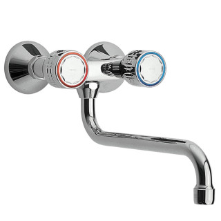 Bateria dwuuchwytowa ścienna kuchenna, Tres Cocina - Chrom