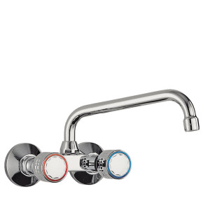Bateria dwuuchwytowa ścienna kuchenna, Tres Cocina - Chrom