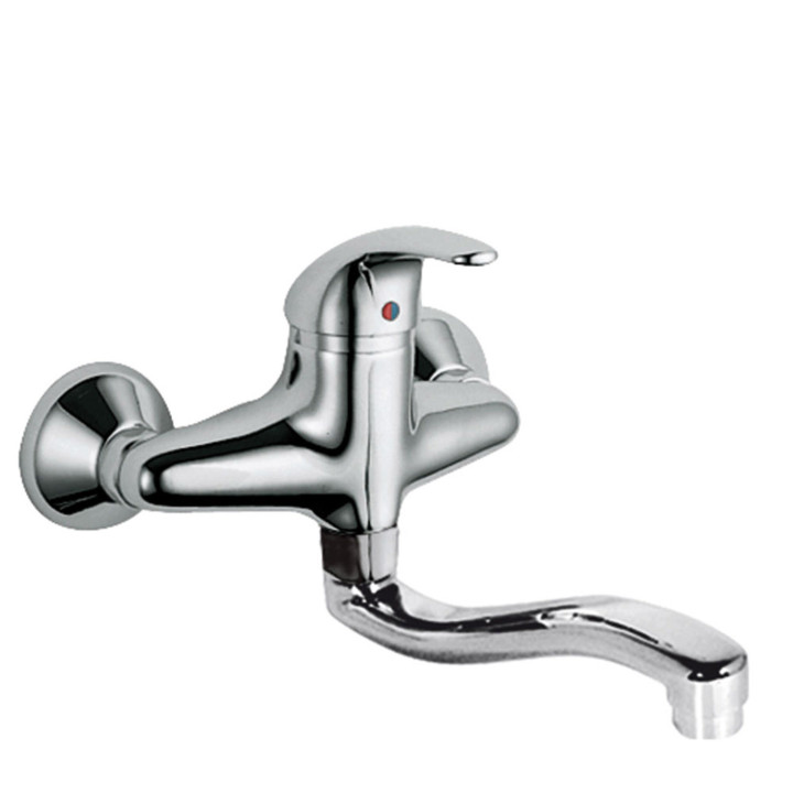 Bateria jednouchwytowa ścienna kuchenna, Tres Cocina - Chrom 