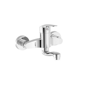 Bateria jednouchwytowa ścienna kuchenna, Tres Cocina - Chrom