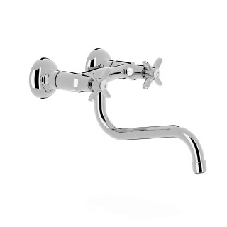 Bateria dwuuchwytowa ścienna kuchenna, Tres Cocina - Chrom