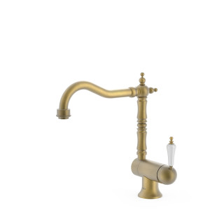 Bateria jednouchwytowa z uchylną wylewką kuchenna, Tres Cocina - Mosiądz Antyczny Matowy