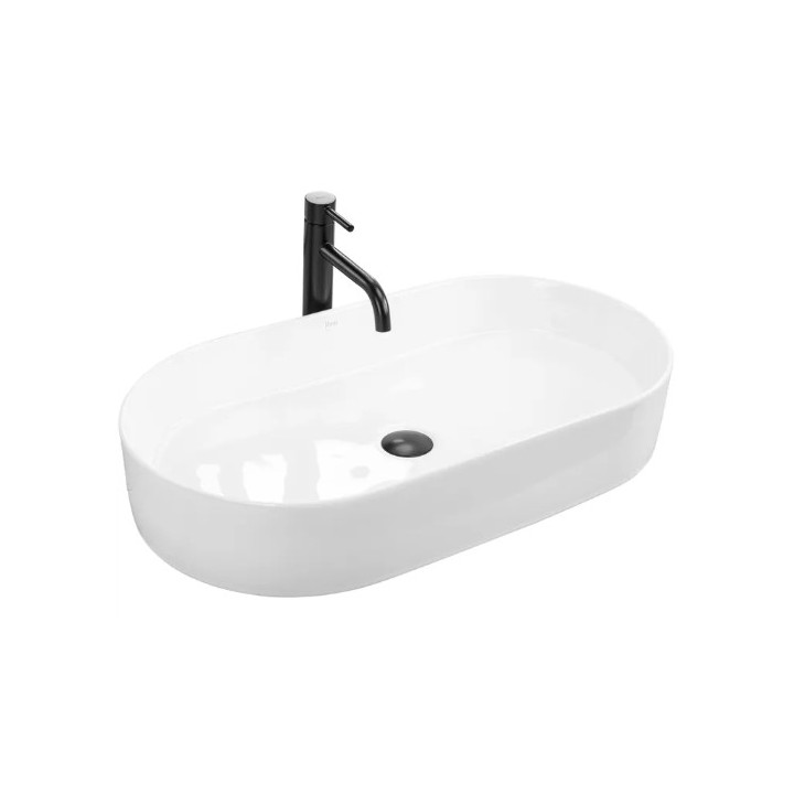 Umywalka nablatowa 71x38,5 cm, owalna, Rea Nadia - Biały