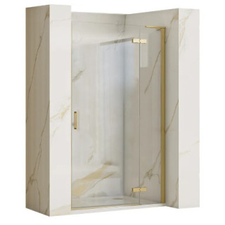 Drzwi prysznicowe, Rea Hugo 90 - Złoty Szczotkowany