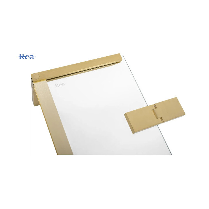 Drzwi prysznicowe, Rea Hugo 90 - Złoty Szczotkowany