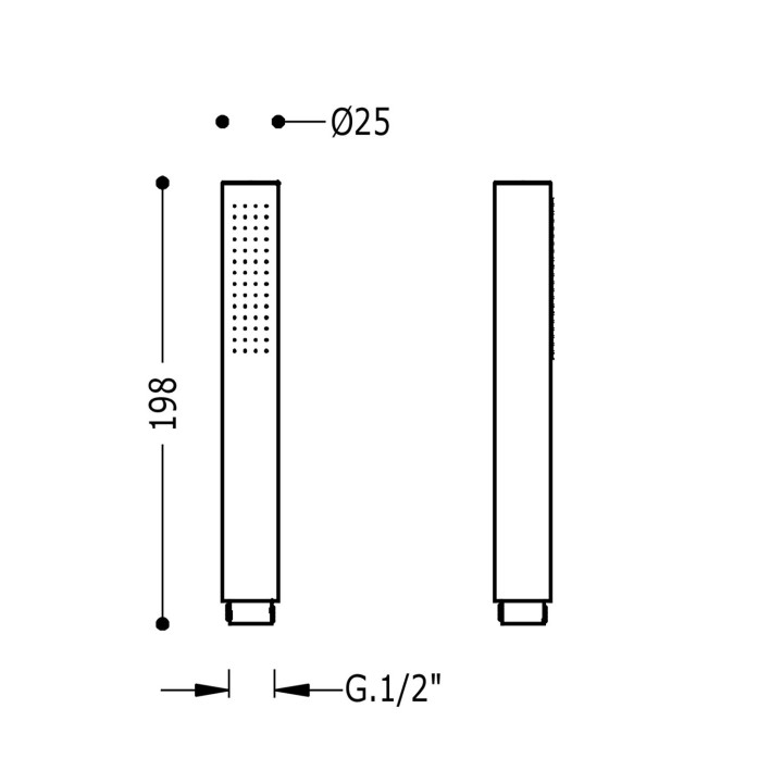 Słuchawka prysznicowa, Tres Complementos Ducha - 24-K Złoto