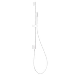 Zestaw drążek prysznicowy z przyłączem w ścianie, Tres Complementos Ducha - Biel Matowa