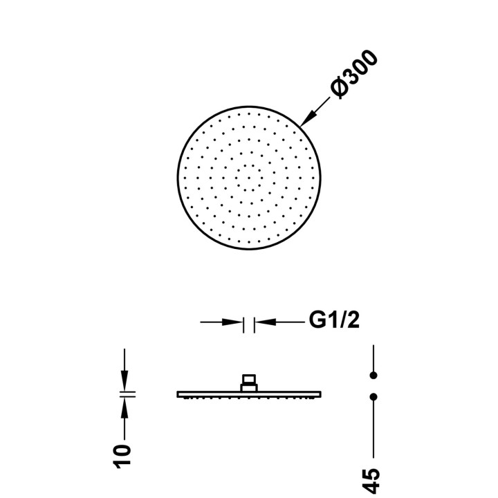 Deszczownica, Tres Complementos Ducha - 24-K Złoto