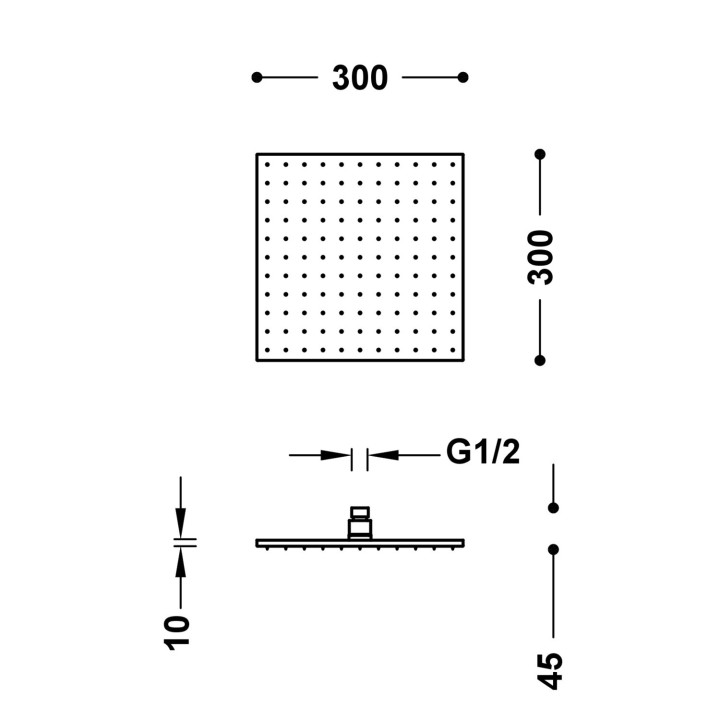 Deszczownica, Tres Complementos Ducha - 24-K Matowe różowe złoto