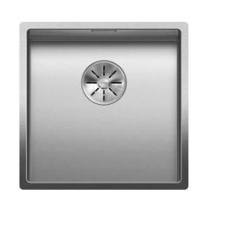 Zlewozmywak stalowy jednokomorowy Blanco Claron 400-U 44x44 cm podwieszany bez korka automatycznego, stalowy 