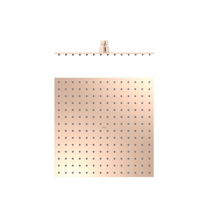 Deszczownica 30x30 cm, Tres Complementos Ducha - 24-K Różowe Złoto