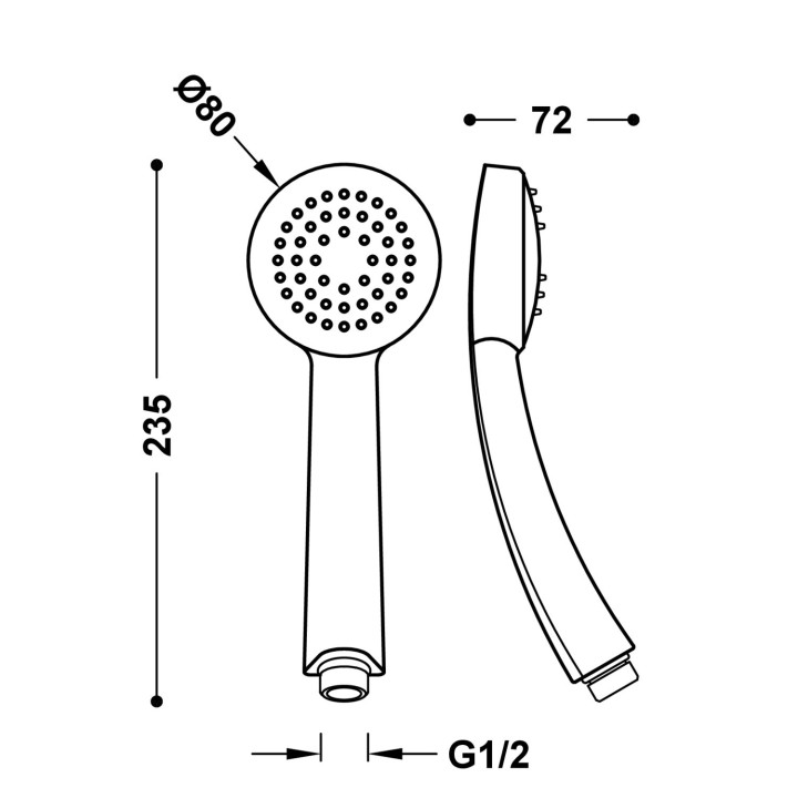 Słuchawka prysznicowa, Tres Complementos Ducha - Chrom