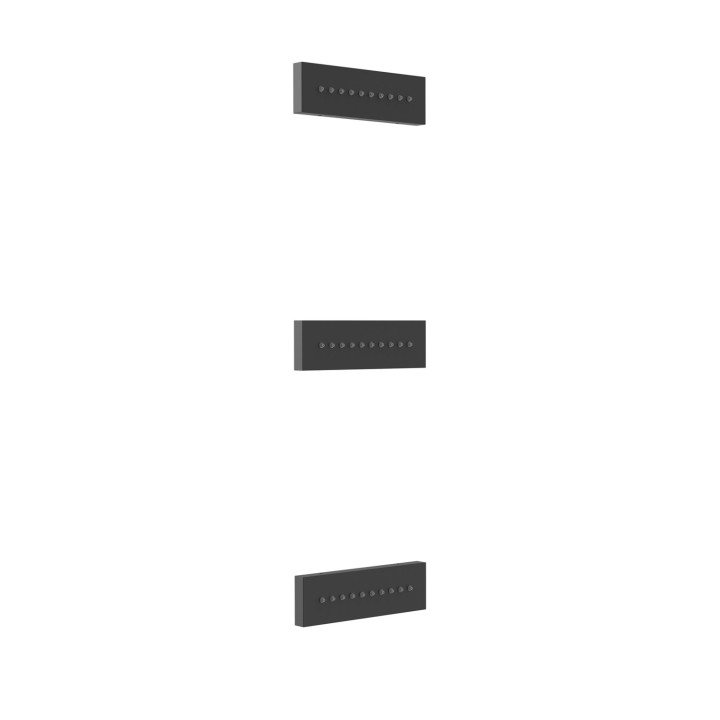 3 podtynkowe dysze z hydromasażem, Tres Complementos Ducha - Czerń Matowa