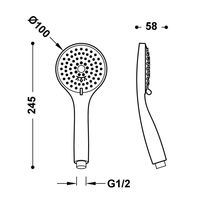 Słuchawka prysznicowa, Tres Complementos Ducha - Chrom