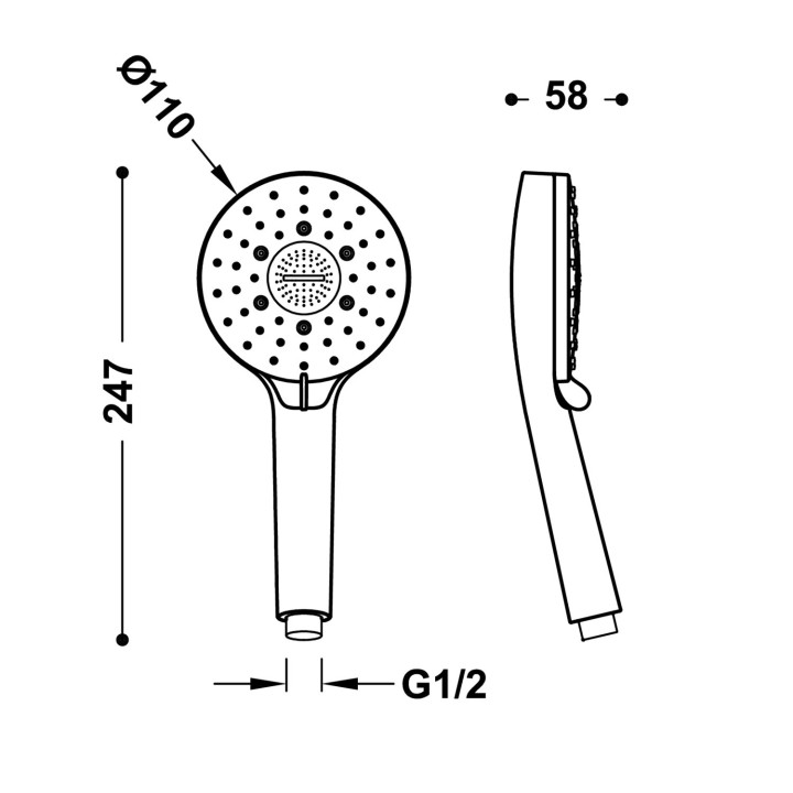 Słuchawka prysznicowa, Tres Complementos Ducha - Chrom