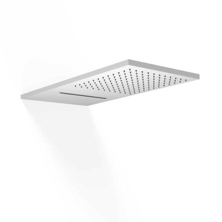 Deszczownica naścienna 28x55 cm, Tres Complementos Ducha - Biel Matowa