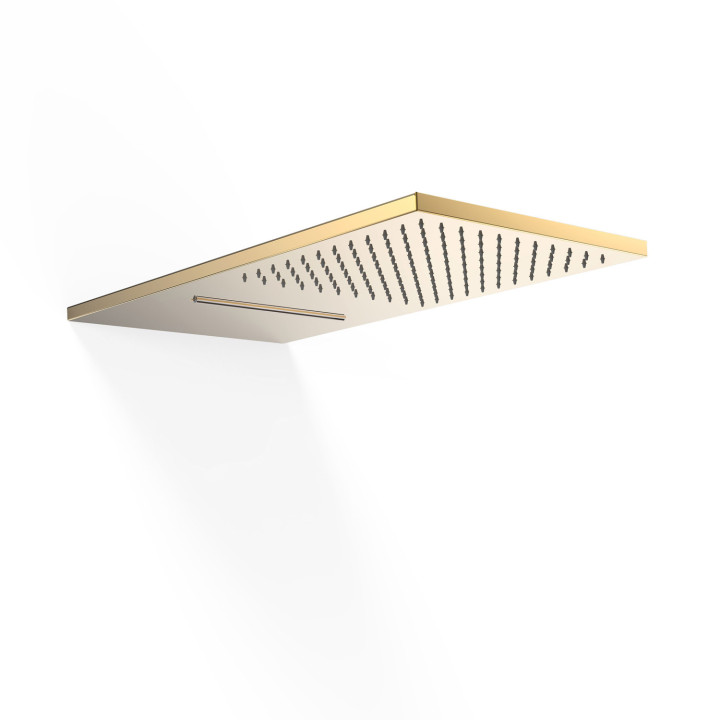 Deszczownica naścienna 28x55 cm, Tres Complementos Ducha - 24-K Złoto