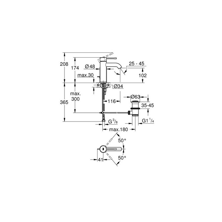 Bateria  umywalkowa Grohe Essence S