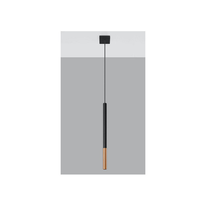 Lampa wisząca Sollux Ligthing MOZAICA 1, G9  1X12W, czarny/miedź