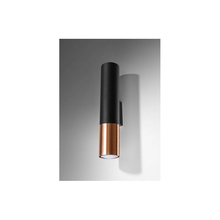 Lampa wisząca Sollux Ligthing LOOPEZ 1, GU10  40W, czarny/miedź