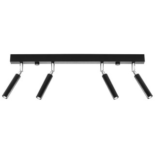 Plafon Sollux Ligthing ARENA 55, E27  4x60W, 4x15W LED, czarny