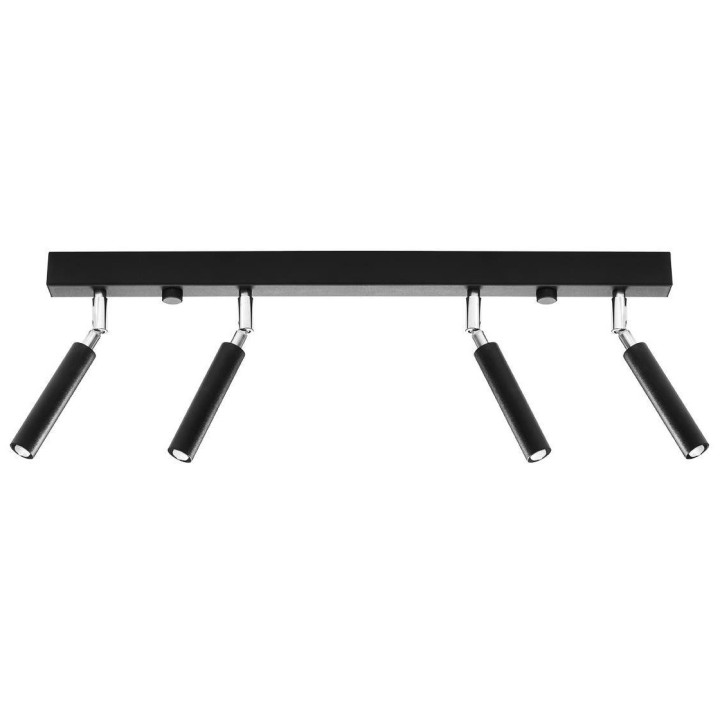 Plafon Sollux Ligthing ARENA 55, E27  4x60W, 4x15W LED, czarny