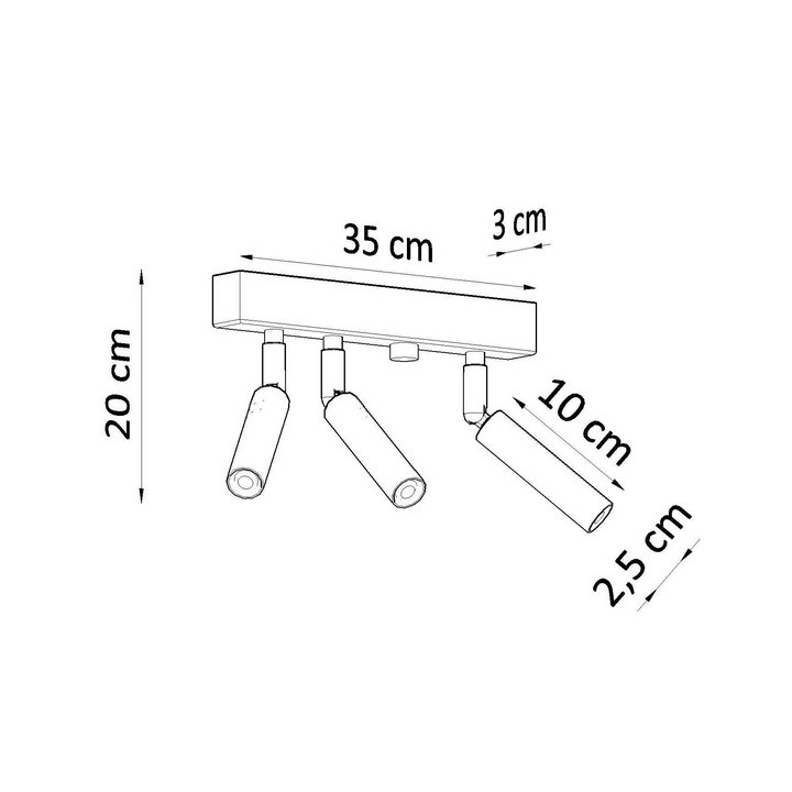 Plafon Sollux Lighting EYETECH 4, G9  4x12W LED, czarny
