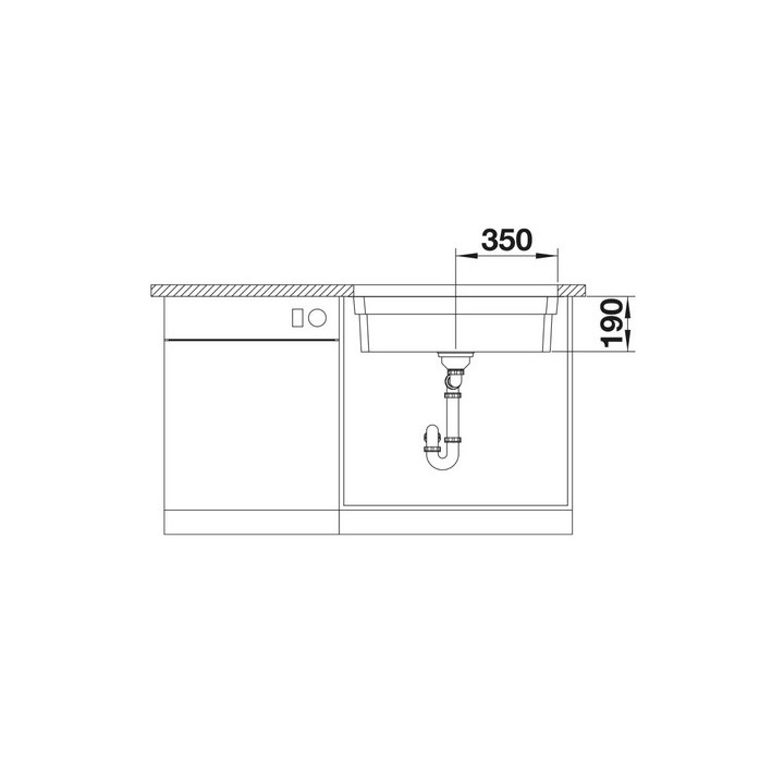 Blanco Pleon 8 Zlewozmywak granitowy Silgranit PuraDur jednokomorowy 70x51 cm bez korka automatycznego, biały