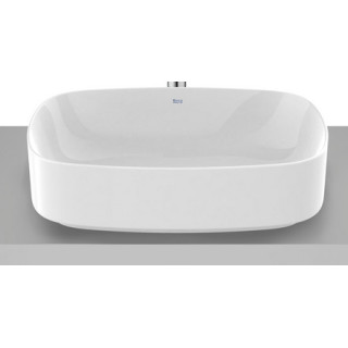 Umywalka nablatowa 60 cm, owalna, Rea Nadia - Biały