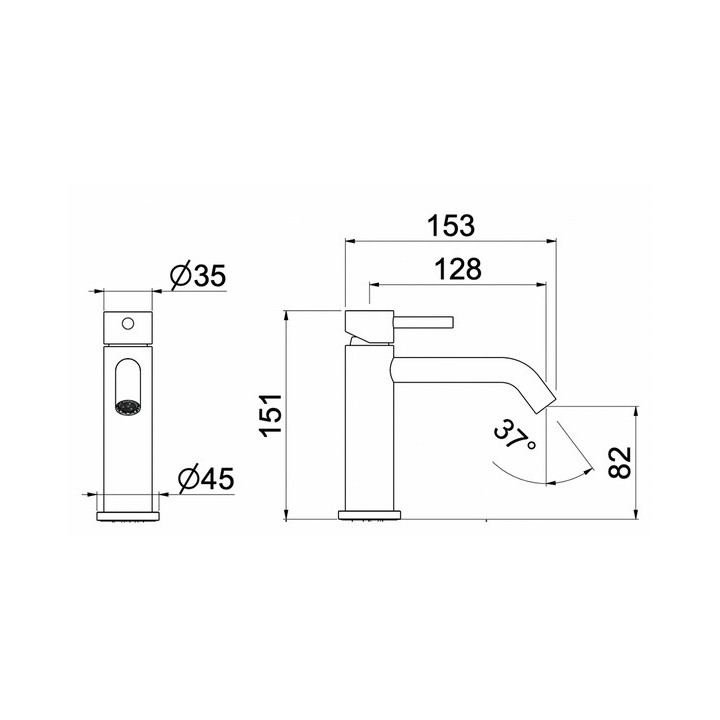 Bateria umywalkowa Vema Otago, podtynkowa, 2-otworowa, wylewka 207mm, bez korka, brushed gold