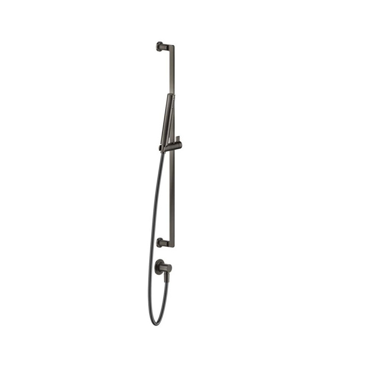 Drążek prysznicowy Gessi Anello, z słuchawką 1-funkcyjną, wężem i przyłączem kątowym - Copper Brushed PVD
