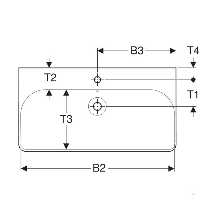 Umywalka, Geberit iCon - Biały