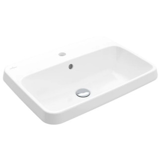 Umywalka wpuszczana w blat - Villeroy & Boch/Architectura, 600 x 450 x 170 mm, Weiss Alpin, z przelewem, Nieszlifowany