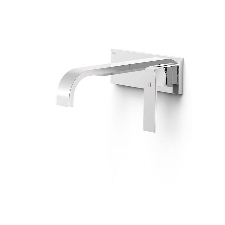 Element naścienny do podtynkowego korpusu baterii umywalkowe TRES Slim Exclusive, wylewka 180mm, złoti