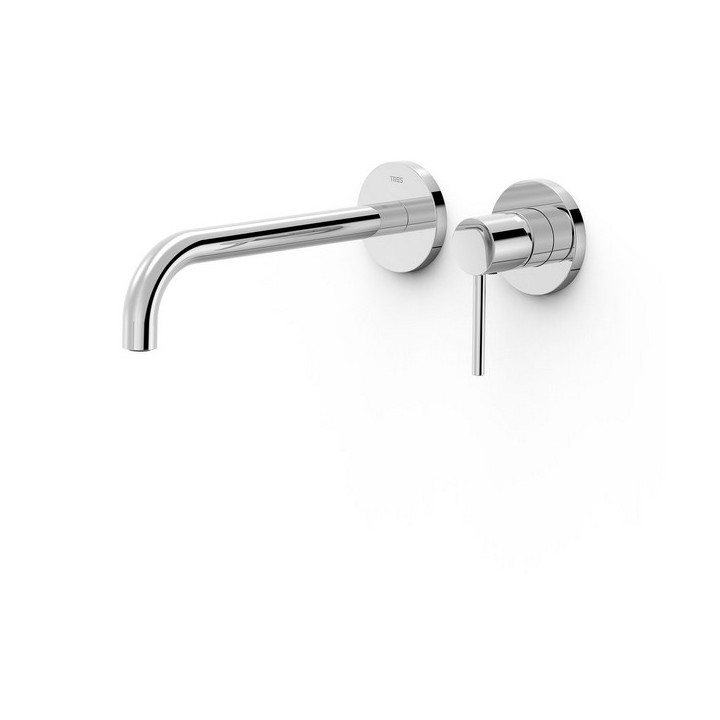 Element naścienny do podtynkowego korpusu baterii umywalkowe TRES STUDY, wylewka 237mm, złoto