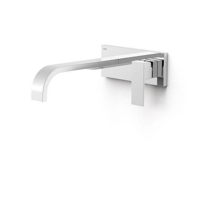 Element naścienny do podtynkowego korpusu baterii umywalkowe TRES Cuadro, wylewka 240mm, złoto