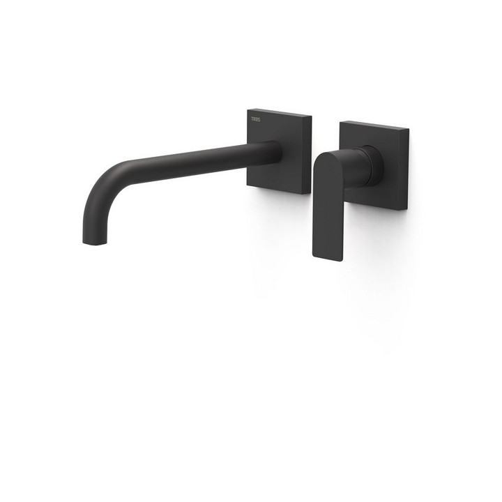 Element naścienny do podtynkowego korpusu baterii umywalkowej TRES LOFT, wylewka 240mm, biel matowa 