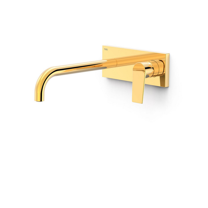 Element naścienny do podtynkowego korpusu baterii umywalkowej TRES Project-Tres, wylewka 180mm, złoto