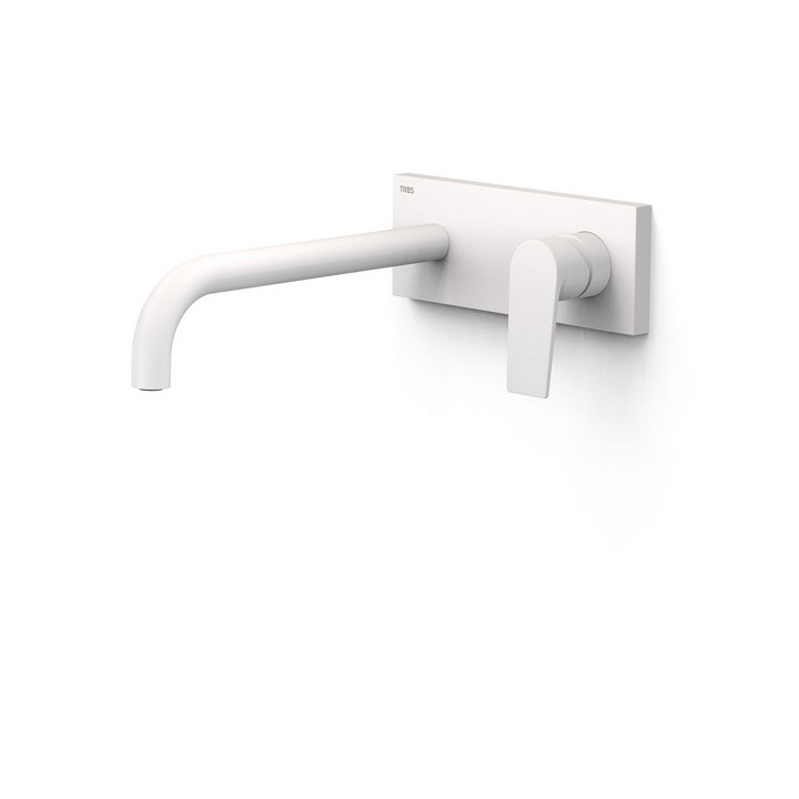 Element naścienny do podtynkowego korpusu baterii umywalkowej TRES Project-Tres, wylewka 240mm, czerń matowa