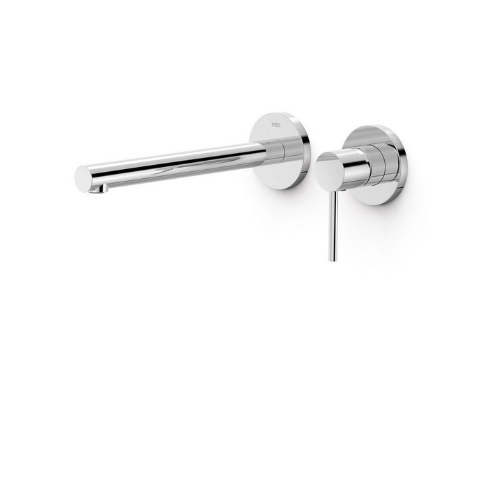 Element naścienny do podtynkowego korpusu baterii umywalkowej TRES Max, wylewka 177mm, chrom