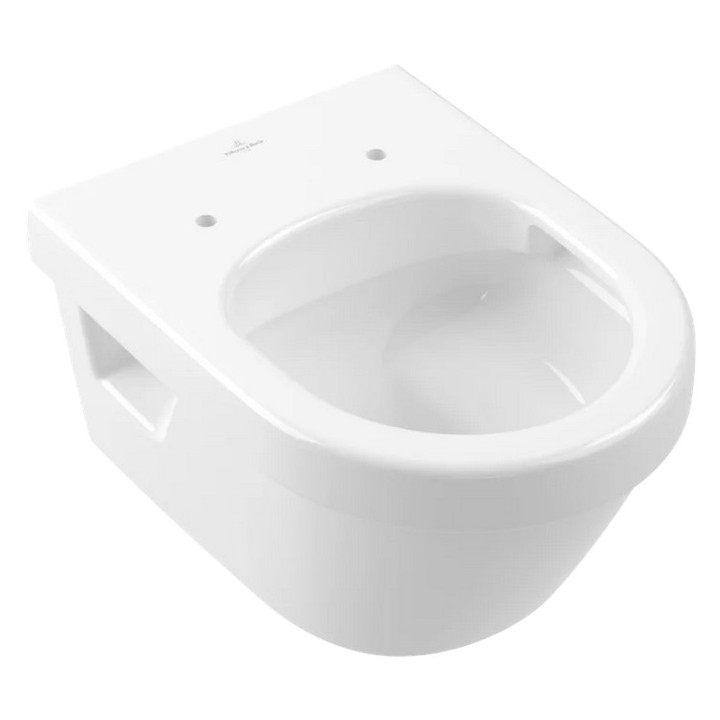 Miska WC lejowa Compact bez kołnierza wewnętrznego, podwiaszana, Villeroy & Boch Architectura, Weiss Alpin CeramicPlus