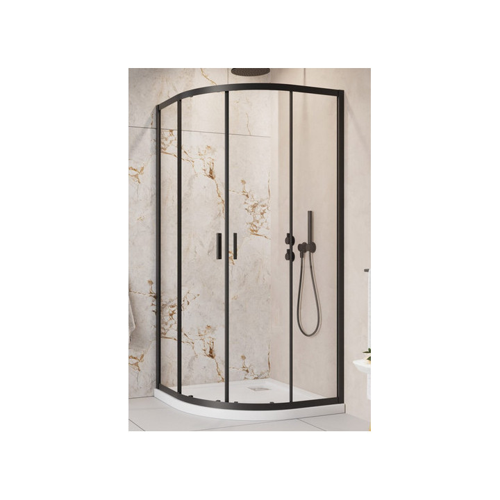 Kabina półokrągła Radaway Alienta A 90x90cm, chrom/ szkło przejrzyste