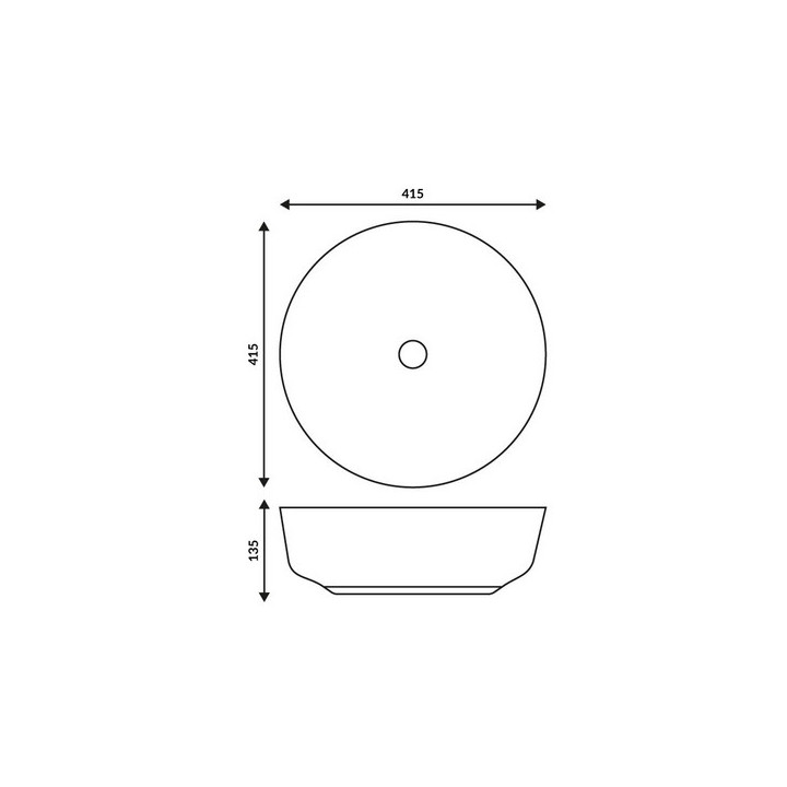 Umywalka prostokątna nablatowa  Corsan 580x380x150mm, biała